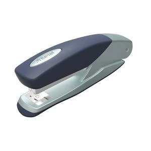 Image of Rexel Torador Full Strip Stapler Rubber Base Cap Staples 25 Sheets SilverBlue