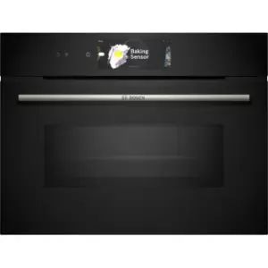 Image of Bosch Serie 8 CMG778NB1 Built In Compact Electric Single Oven with Microwave Function - Black
