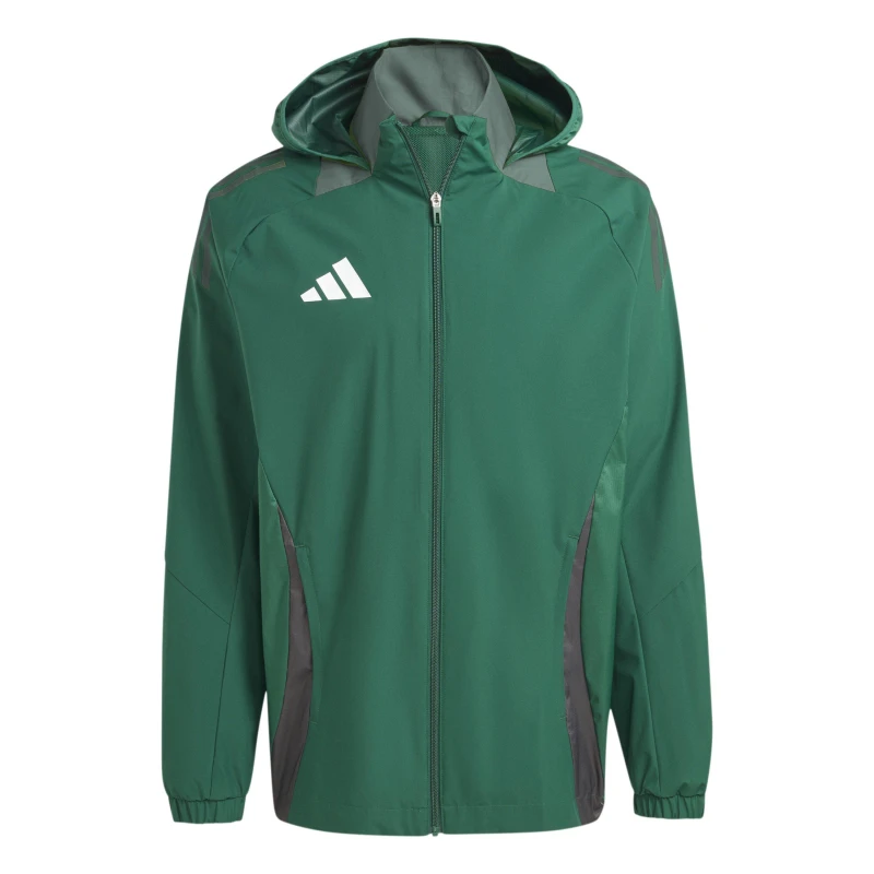 Image of adidas Mens Tiro24 Rain Anorak Dark Green male XS