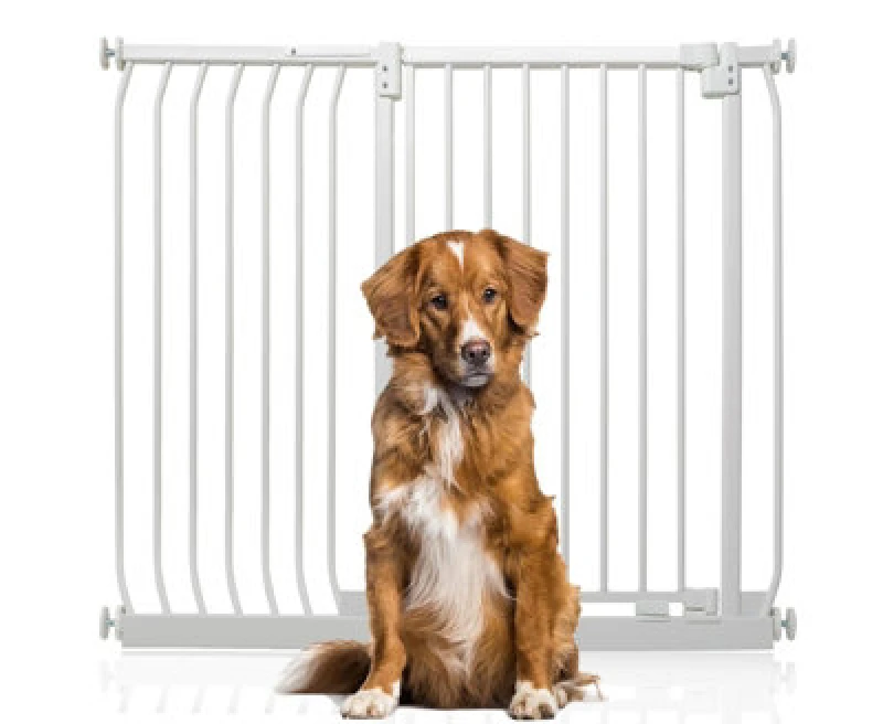 Image of Bettacare Extra Tall Elite Dog Gate, 116Cm - 125Cm, Matt White, Extra Tall 96.8Cm In Height, Pressure Fit Pet Gate