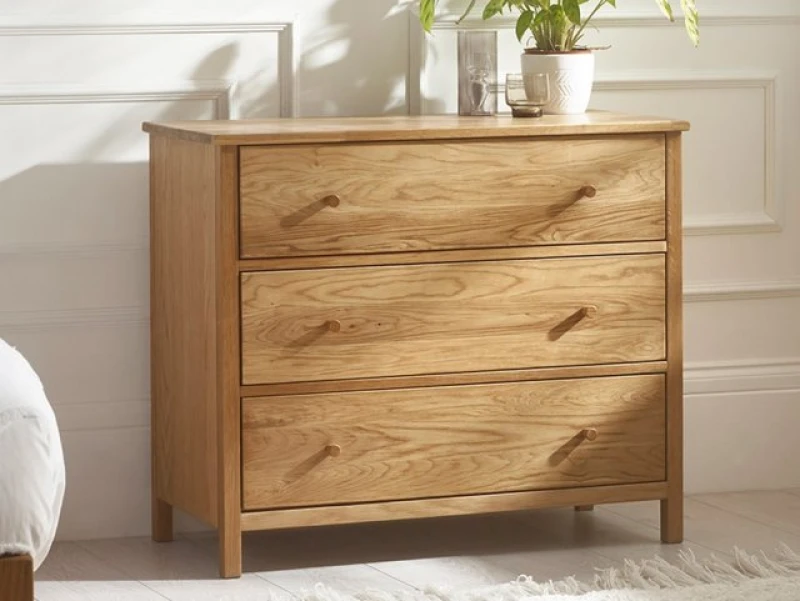 Image of Julian Bowen Coxmoor Oak 3 Drawer Chest of Drawers