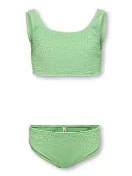 Image of Only Kids Girls Textured Bikini - Paradise Green