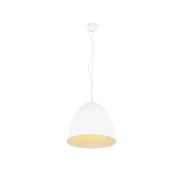 Image of Tilda Modern 40cm Dome Pendant Ceiling Light White Matt