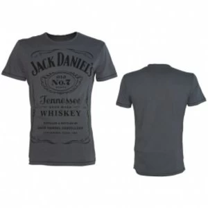 Image of JACK DANIEL'S Classic Black Logo Extra Extra Large T-Shirt, Small Grey