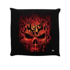 Image of Spiral Skull Blast Filled Cushion (One Size) (Black/Red)