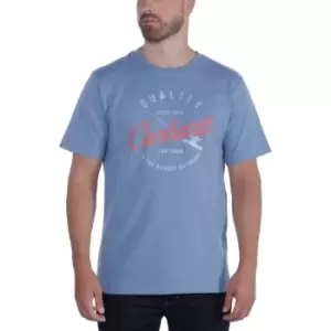 Image of Carhartt Mens Relaxed Fit Fishing Graphic Crew Neck T Shirt S - Chest 34-36' (86-91cm)