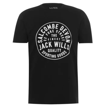 Image of Jack Wills Cornhill Logo T-Shirt - Black
