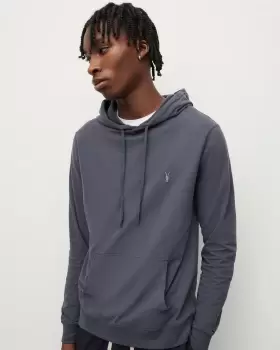 Image of AllSaints Brace Pullover Brushed Cotton Hoodie