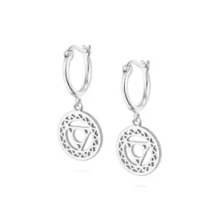 Image of Daisy London Jewellery 925 Sterling Silver Throat Chakra Earrings Sterling Silver