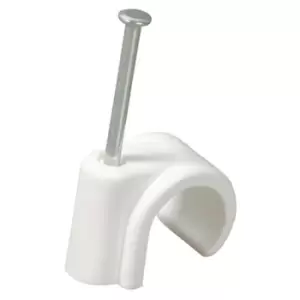 Image of Pipe Nail-In Clips 15mm White - Pack of 100 - White - Talon