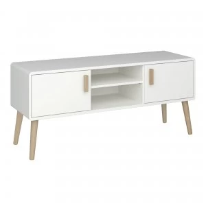 Image of Pavona Wide TV Stand White