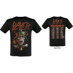 Image of Slayer - Soldier Cross 2014 Dates Unisex Small T-Shirt - Black