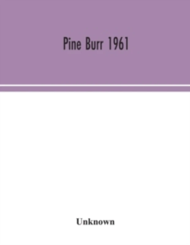Image of Pine Burr 1961 Paperback / softback