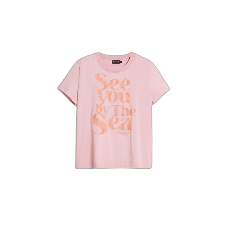 Image of Desigual Womens T-Shirt Desigual Repris Rose Female XS