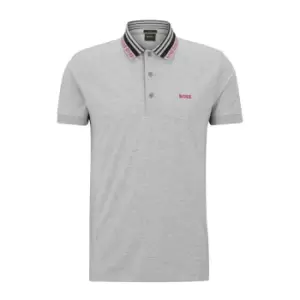 Image of BOSS Paule Polo Top - Grey