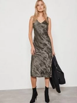 Image of Mint Velvet Shimmer Slip Dress - Pewter