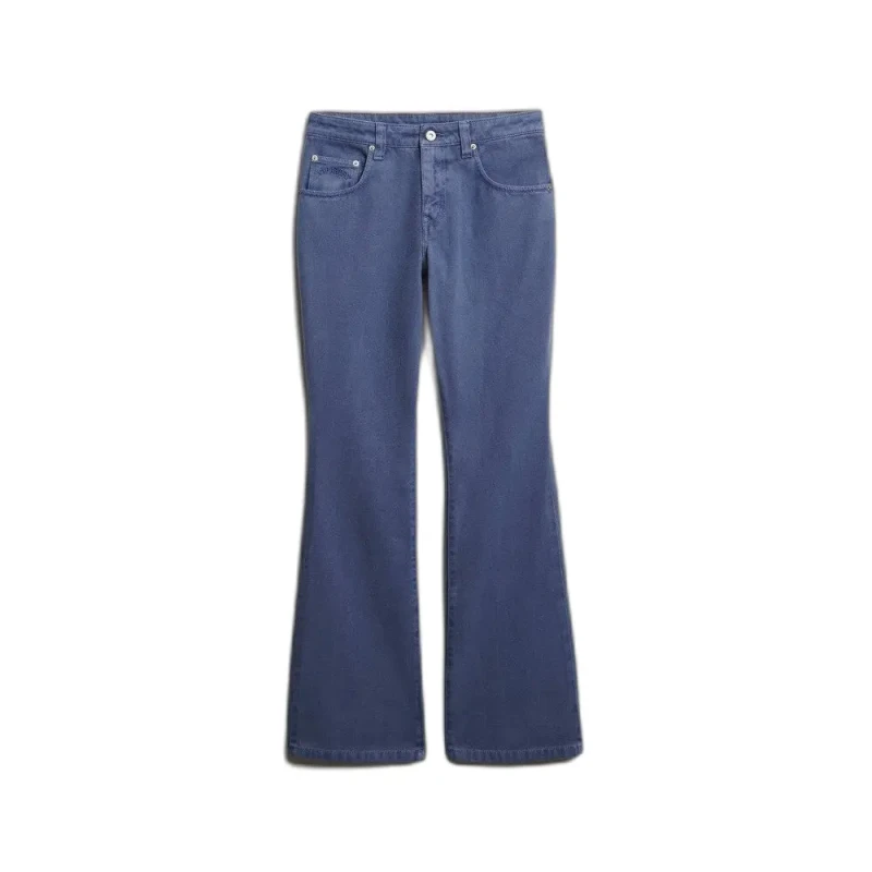 Image of Superdry Womens baggy Trousers Superdry Bleu Female 28x30