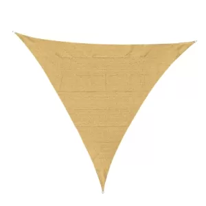 Image of Outsunny Triangle Sun Shade Sail 5m x 5m x 5m HDPE UV Block Outdoor Patio Canopy Shelter,Sand