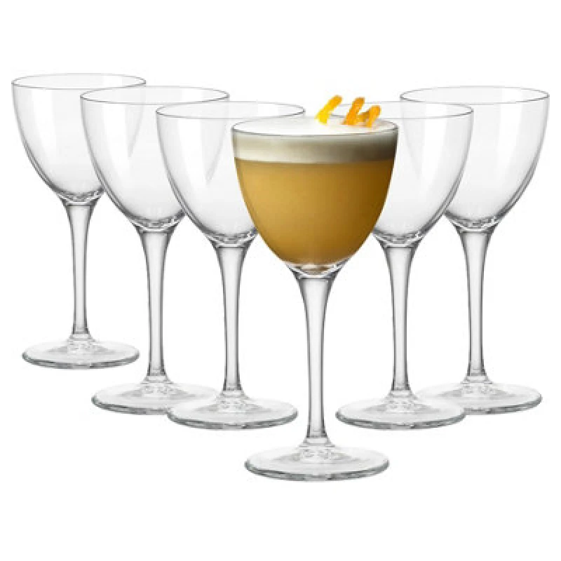 Image of Bormioli Rocco Bartender Novecento Nick & Nora Glasses - 155ml - Pack of 6 Clear unisex