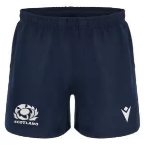Image of Macron Scotland Rugby 6 Nations Shorts 2023 2024 Adults - Blue