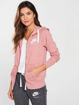 Image of Nike Sportswear Gym Vintage Full Zip Hoodie Pink Size S Women