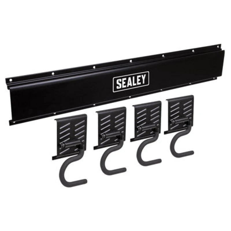 Image of Sealey APH Wall Mount Storage Rail and S Prong Hooks Kit APHKIT5