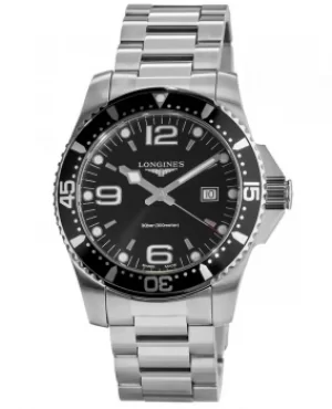 Image of Longines HydroConquest Quartz 44mm Black Dial Mens Watch L3.840.4.56.6 L3.840.4.56.6