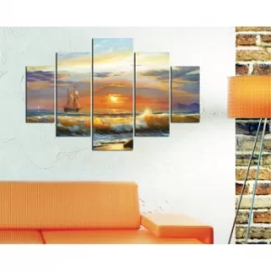 Image of ST155 Multicolor Decorative MDF Painting (5 Pieces)