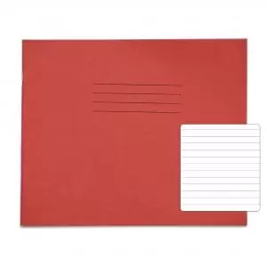 Image of RHINO 6.5 x 8 Handwriting Book 32 Pages 16 Leaf Red Wide-Ruled 6mm