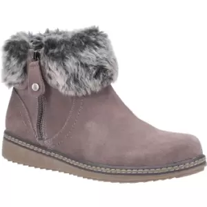 Image of Hush Puppies Womens Penny Fur Collared Zip Up Ankle Boots UK Size 5 (EU 38)