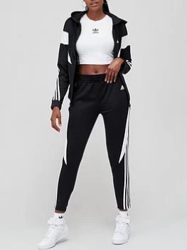 Image of adidas Colour Block Tracksuit - Black/White Size M Women