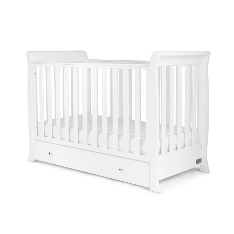 Image of Ickle Bubba Snowdon 4 in 1 Mini Cot Bed & Sprung Mattress White unisex one