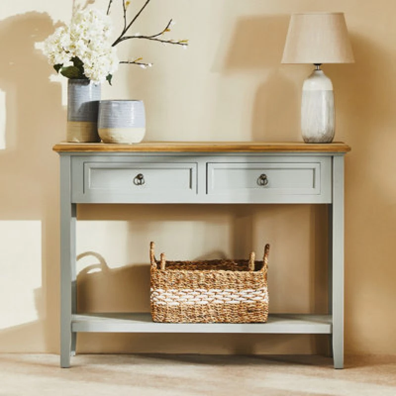 Image of Premier Housewares Henley Antique Grey Console Table Grey