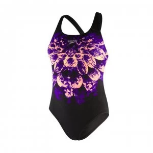 Image of Speedo Haze Swimsuit Ladies - Black/Purple
