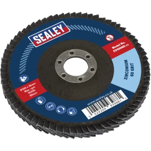 Image of Sealey Zirconium Abrasive Flap Disc 100mm 60g