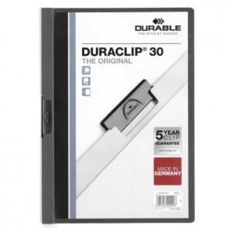 Image of Durable DURACLIP 30 Sheet Document Metal Clip File Folder - 25 Pack - DRBE220057