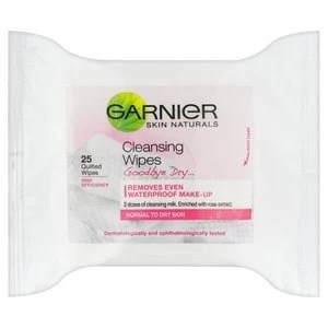 Image of Garnier Skin Naturals Quilted Cleansing Wipes 25