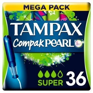 Image of Tampax Compak Pearl Tampons Super 36ct
