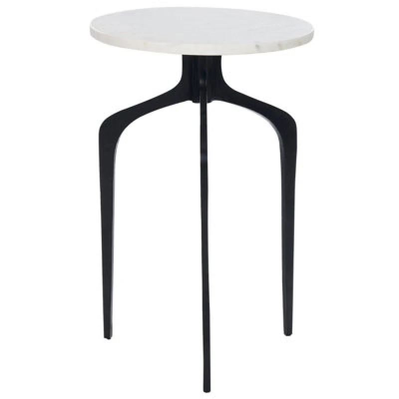 Image of Beliani Side Table Tihoi Marble Black/ White