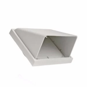 Image of Zexum 4 / 100mm Cowled Vent Extractor Ventilation Grille - White