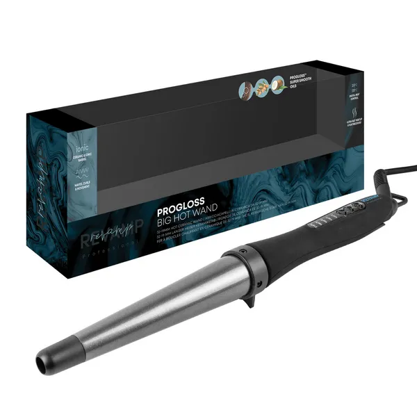 Image of REVAMP Progloss Big Hot Ceramic Wand - Black 5010777148596
