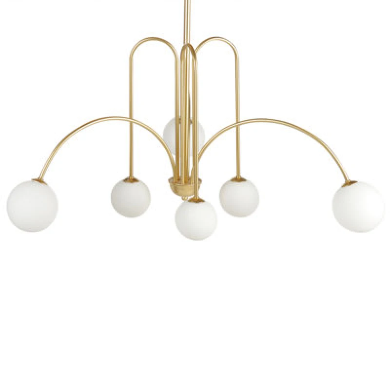 Image of Beliani Retro Chandelier Forbes Metal Gold