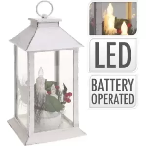 Image of The Spirit Of Christmas Lantern wLED Candle31 - White