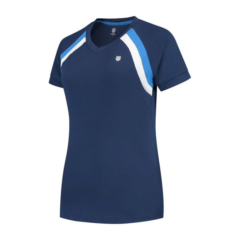Image of K Swiss Core Tm Top Jn09 Short Sleeve Performance T-Shirts 7-8 (S) Blue 63351118175
