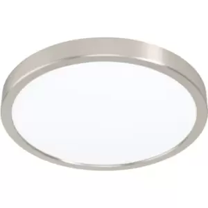 Image of Staverton Black Metal 1 Light Ceiling Pendant - satin nickel - Eglo