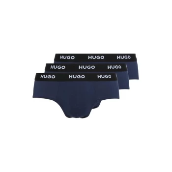 Image of Hugo Hip Briefs 3 Pack - Blue