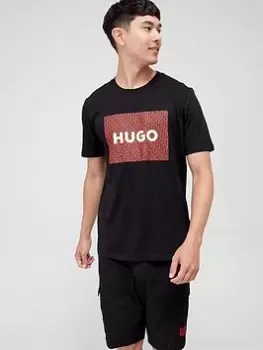 Image of Hugo Dulive Logo Black T-Shirt