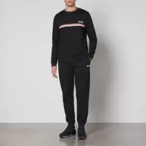 Image of BOSS Bodywear Logo-Embroidered Cotton-Jersey Lounge Set - L