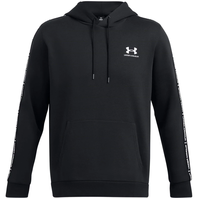 Image of Under Armour Icon Fleece Taping Hoodie Mens Black male S