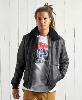 Image of Superdry Aviator Flight Leather Jacket